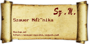 Szauer Mónika névjegykártya